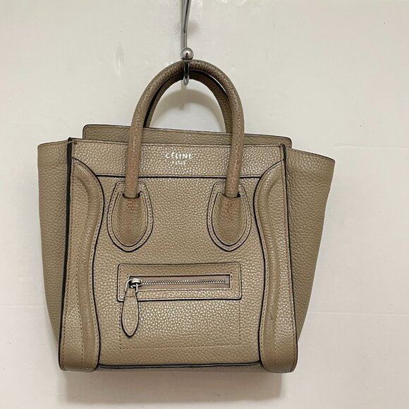 Celine Nano Luggage Tote handbag in Gray leather Broken Strap AS IS - Picture 2 of 16